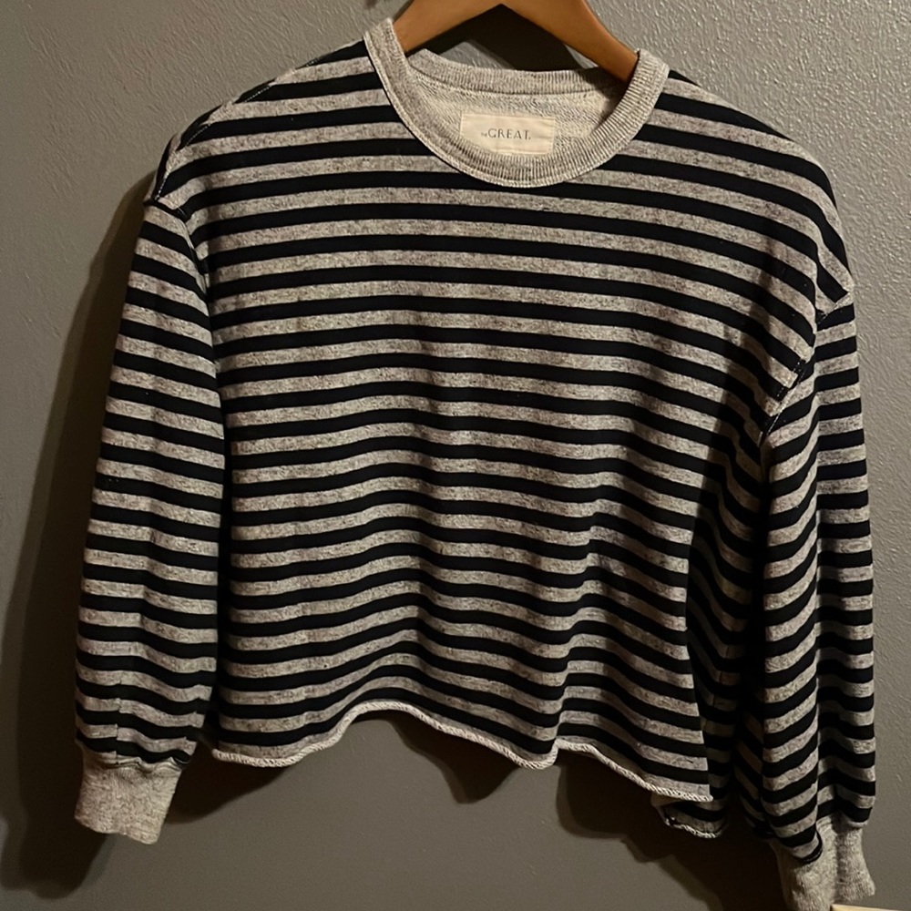 The great striped cropped sweatshirt